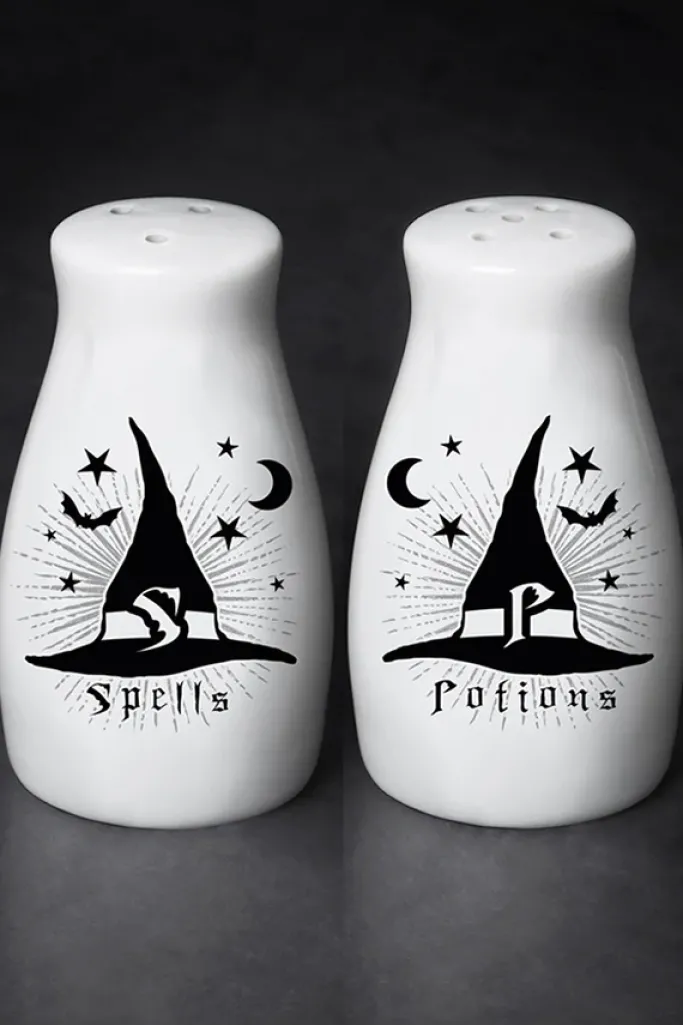 Alchemy Gothic S Spells, P Potions, Salt and Pepper Sets