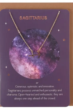 Something Different Sagittarius Zodiac Necklace Card