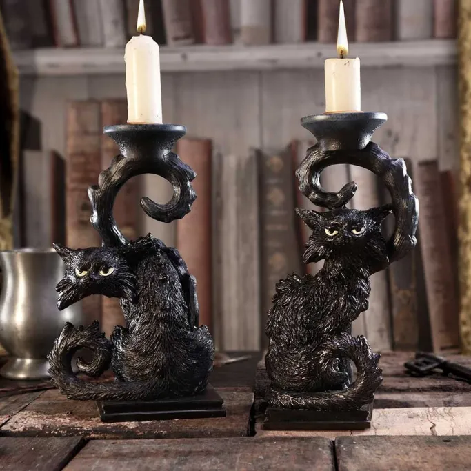 Nemesis Now Salem and Spite Candlestick Holders