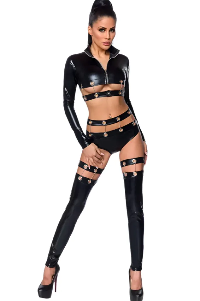 Saresia Dancewear Metal Wetlook Set