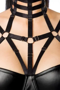 Saresia Harness Wetlook Mini Dress
