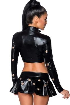 Saresia Metal Wetlook Set with Skirt (L)