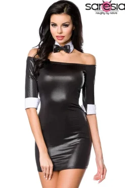 Saresia Mini Dress with Bow Tie (XS, L)