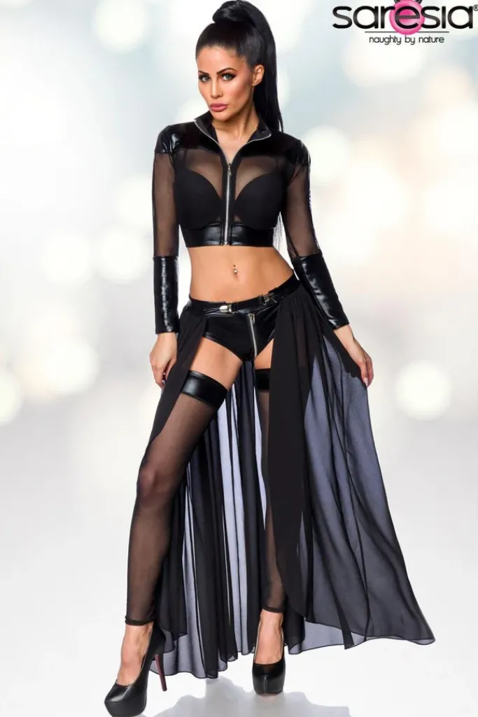 Saresia Transparent Black Gogo Set (XS, XL)