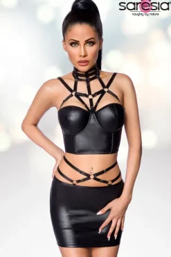 Saresia Wetlook Set with Skirt