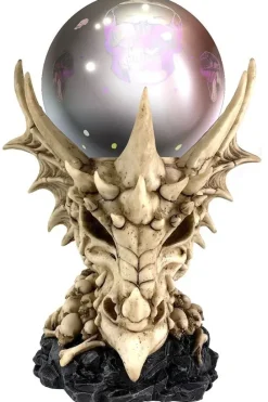Nemesis Now Skeletal Realm Dragon Skull and LED Crystal Orb