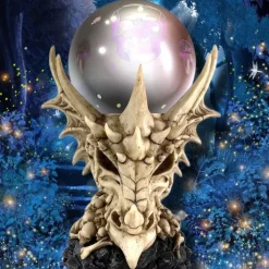 Nemesis Now Skeletal Realm Dragon Skull and LED Crystal Orb