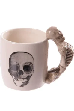 Puckator Skeleton Handle Gothic Skull Mug, Gift Boxed