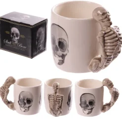 Puckator Skeleton Handle Gothic Skull Mug, Gift Boxed