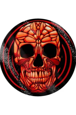 Grind Skull Circle Glass Chopping Board