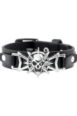 Gothic and Steampunk Jewellery Skull Star Cuff Bracelet