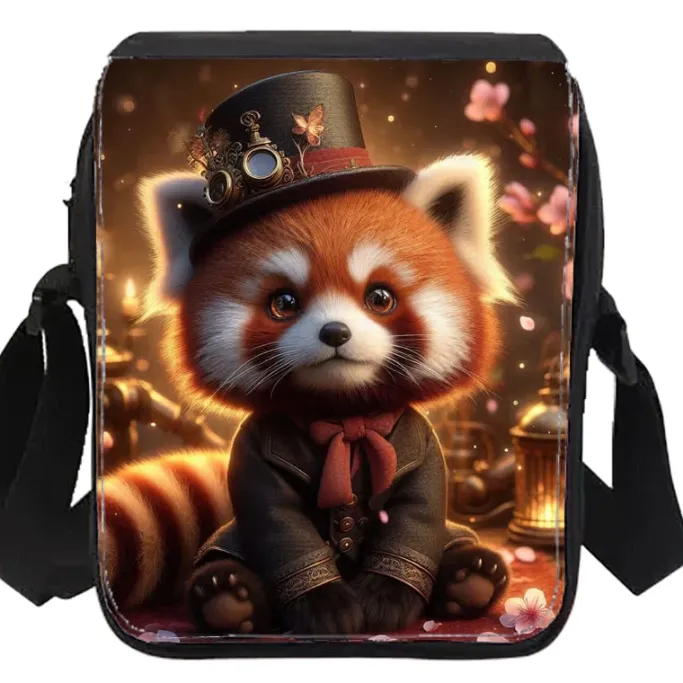Oakhart Industries Small Red Panda Steampunk Shoulder Bag