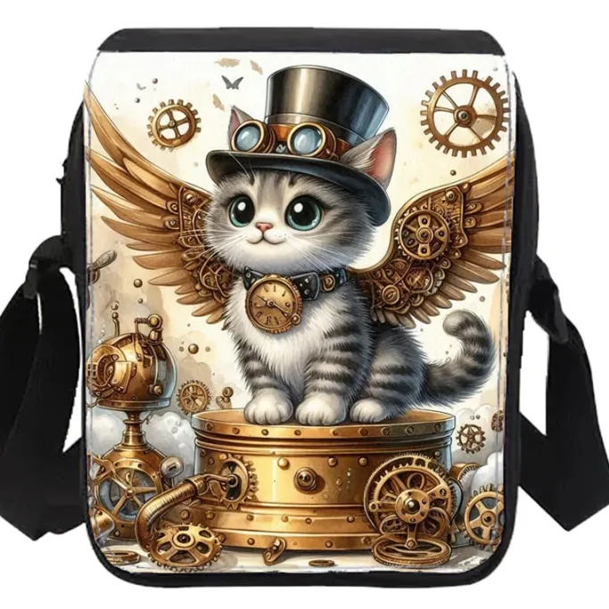 Oakhart Industries Small Steampunk Kitten Shoulder Bag