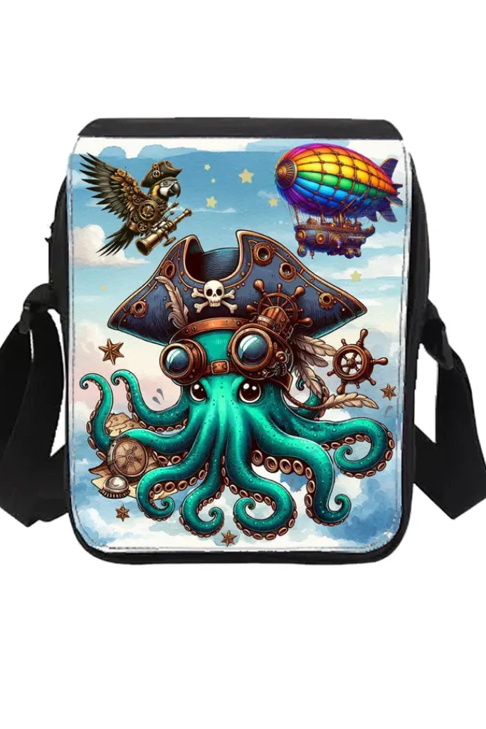 Oakhart Industries Small Steampunk Pirate Octopus Shoulder Bag