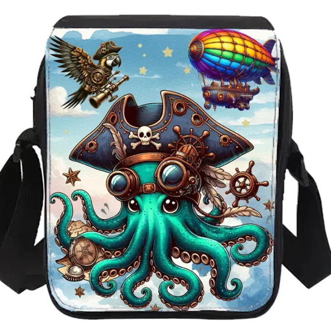 Oakhart Industries Small Steampunk Pirate Octopus Shoulder Bag