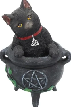 Nemesis Now Smudge Black Cat Cauldron Figurine