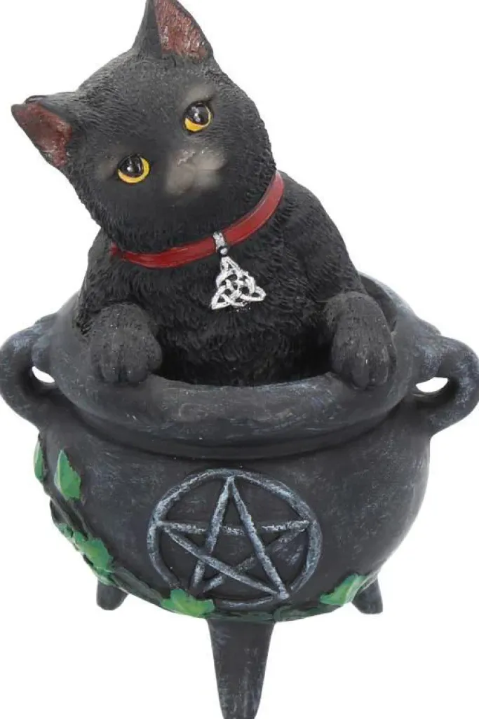 Nemesis Now Smudge Black Cat Cauldron Figurine