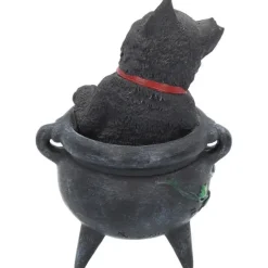 Nemesis Now Smudge Black Cat Cauldron Figurine
