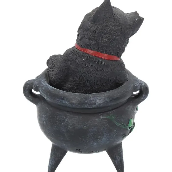 Nemesis Now Smudge Black Cat Cauldron Figurine