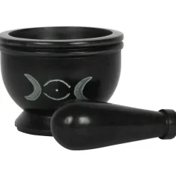 Something Different Soap Stone Triple Moon Pestle and Mortar