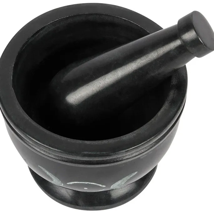 Something Different Soap Stone Triple Moon Pestle and Mortar