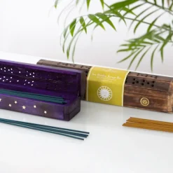 Something Different Star Wooden Bergamot Incense Box Set