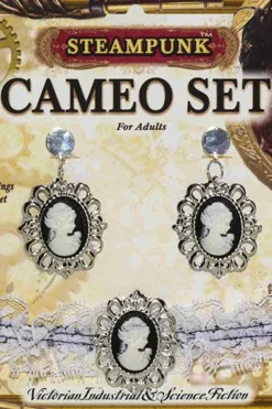 Kinkyangel Steam Punk Necklace Set Cameo