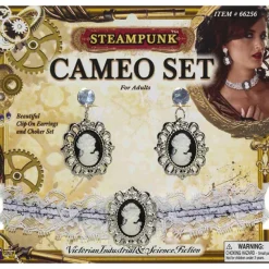 Kinkyangel Steam Punk Necklace Set Cameo