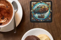 Oakhart Industries Steampunk Airship Coaster Art033