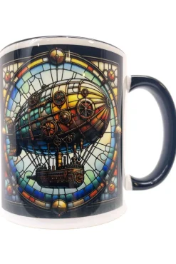 Oakhart Industries Steampunk Airship Mug Art028