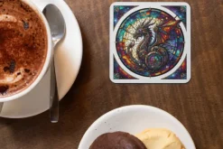 Oakhart Industries Steampunk Black Dragon Coaster Art040
