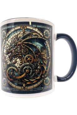 Oakhart Industries Steampunk Blue Dragon Mug Art031
