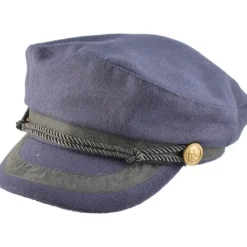 Euro Accessories Steampunk Captains Breton Cap Navy Blue
