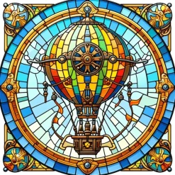 Oakhart Industries Steampunk Classic Hot Air Balloon Coaster Art034