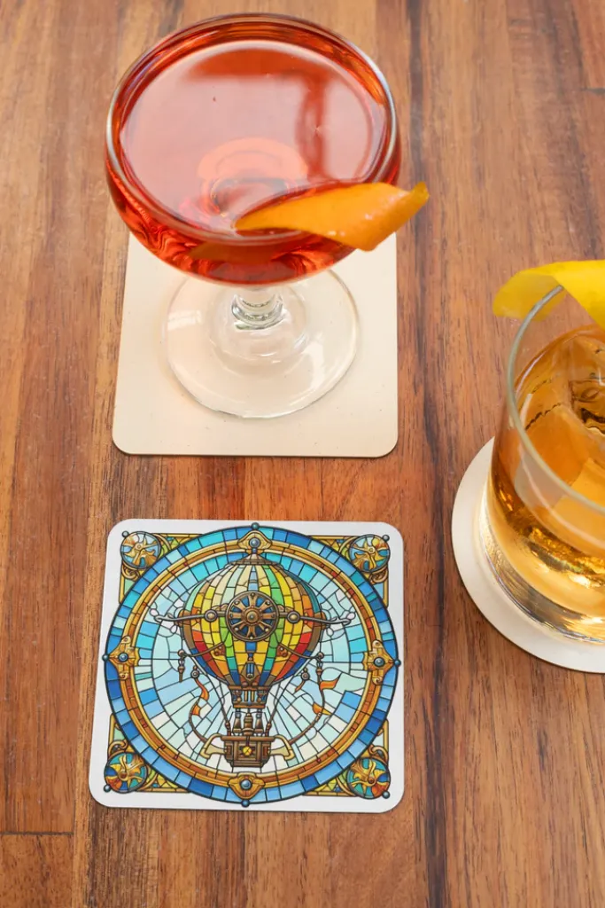 Oakhart Industries Steampunk Classic Hot Air Balloon Coaster Art034