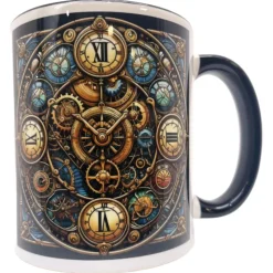 Oakhart Industries Steampunk Clock Mug Art027