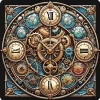 Oakhart Industries Steampunk Cog Clock Coaster Art036