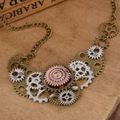 Gothic and Steampunk Jewellery Steampunk Gears Necklace