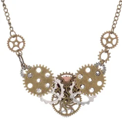Gothic and Steampunk Jewellery Steampunk Gears Necklace