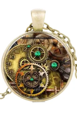 Gothic and Steampunk Jewellery Steampunk Gears Pendant Necklace