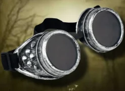Steampunk Goggles Antique Silver
