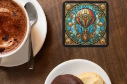 Oakhart Industries Steampunk Hot Air Balloon Coaster Art037