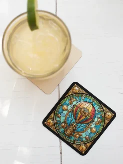 Oakhart Industries Steampunk Hot Air Balloon Coaster Art037