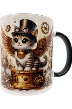 Oakhart Industries Steampunk Kitty Mug Art099