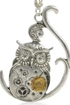 Gothic and Steampunk Jewellery Steampunk Owl Necklace
