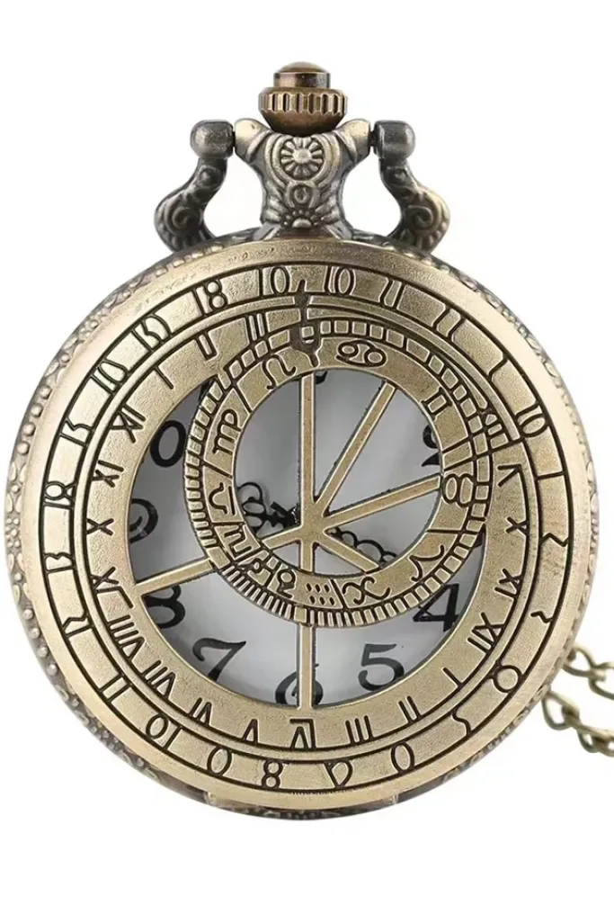 Pocketwatches Steampunk Pocket Watch with Astrolabe Zodiac Design