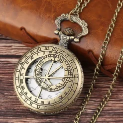 Pocketwatches Steampunk Pocket Watch with Astrolabe Zodiac Design