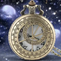Pocketwatches Steampunk Pocket Watch with Astrolabe Zodiac Design