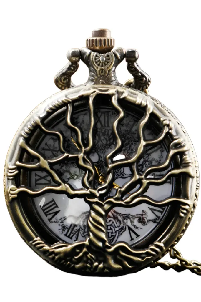 Pocketwatches Steampunk Pocket Watch with Tree of Life Design
