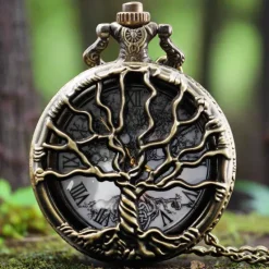 Pocketwatches Steampunk Pocket Watch with Tree of Life Design